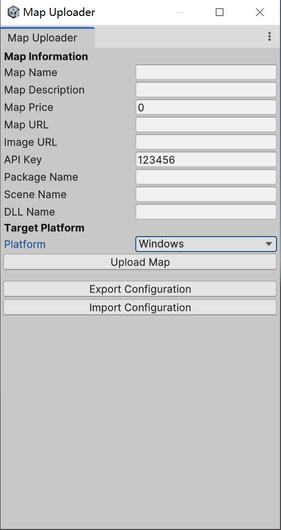 Map Uploader Interface